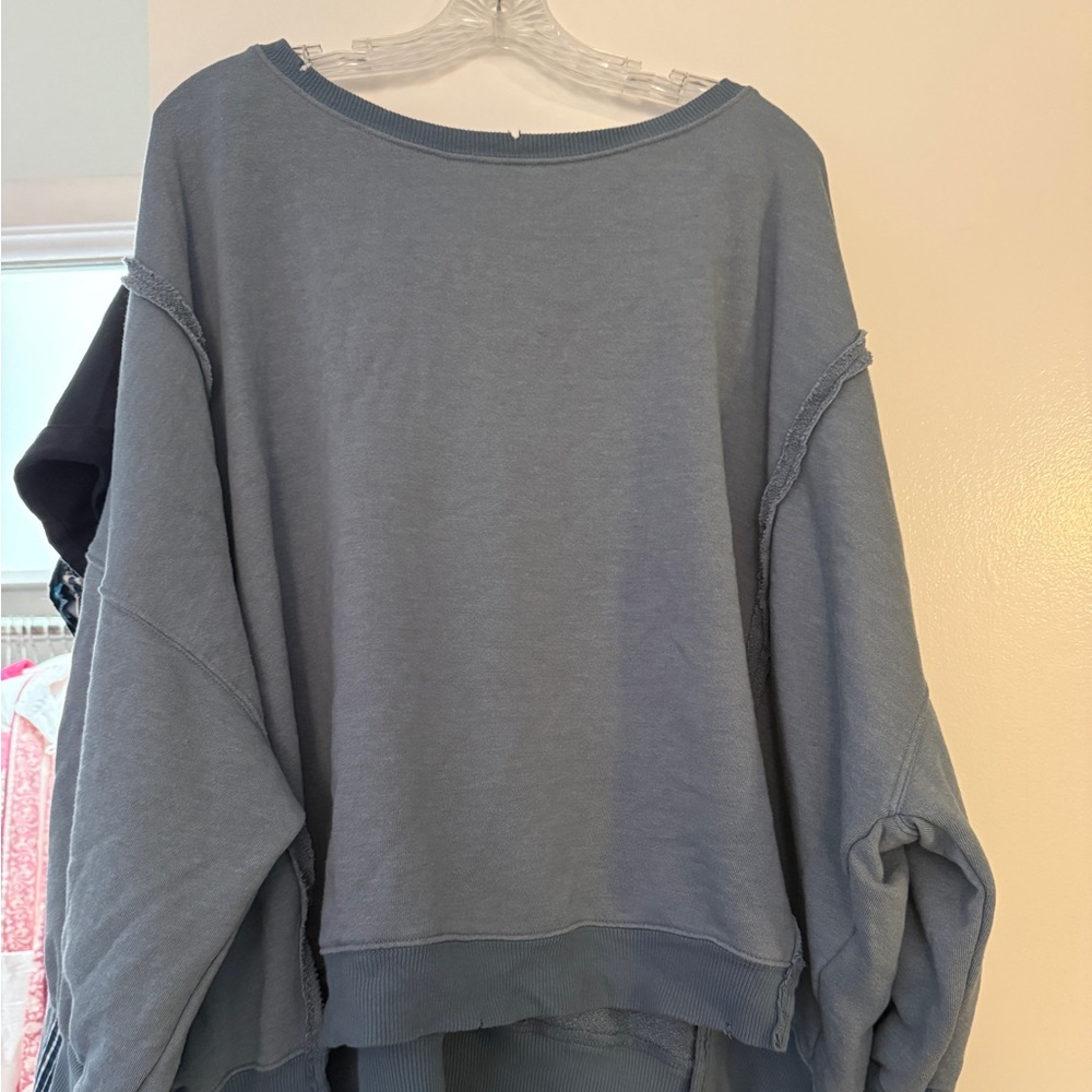 EUC Free People - We The Free Camden Sweatshirt in Mountain Spring
